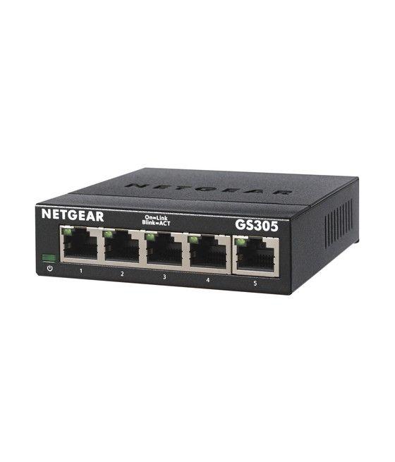 Netgear GS305 No administrado L2 Gigabit Ethernet (10/100/1000) Negro - Imagen 2