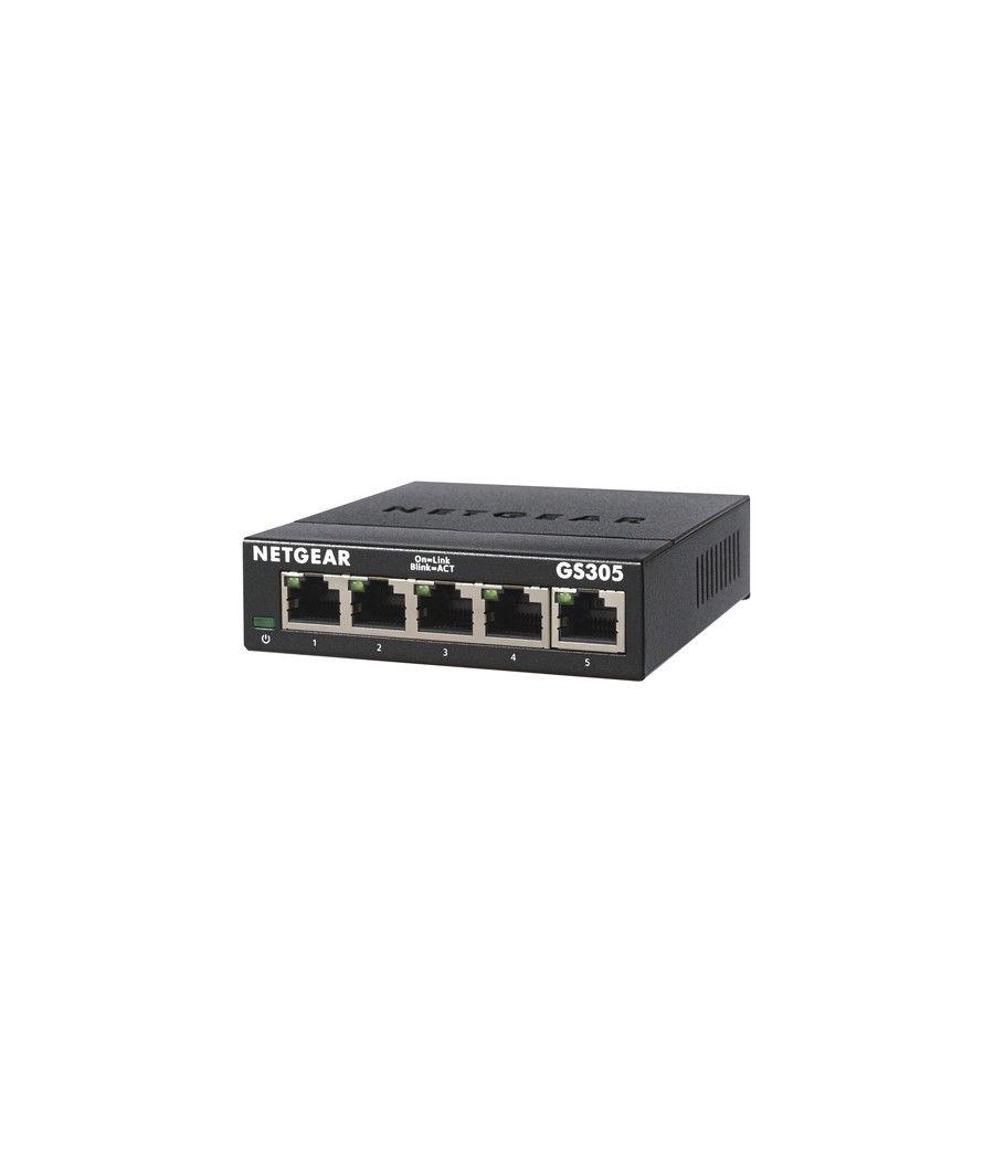 Netgear GS305 No administrado L2 Gigabit Ethernet (10/100/1000) Negro - Imagen 2