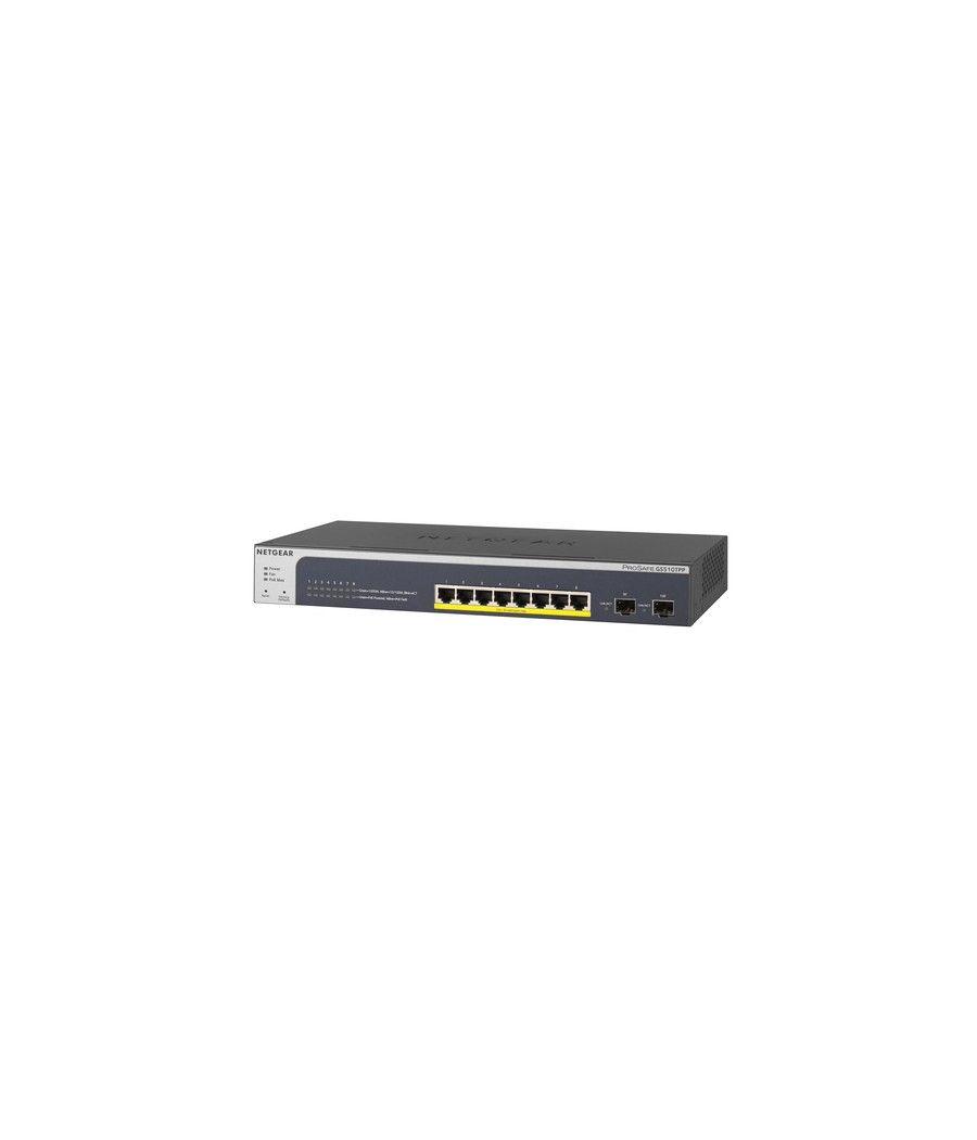 Netgear GS510TPP Gestionado L2/L3/L4 Gigabit Ethernet (10/100/1000) Energía sobre Ethernet (PoE) Negro - Imagen 1