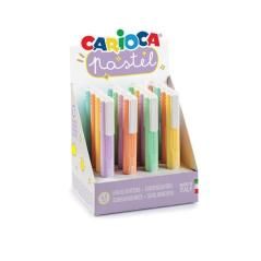 Carioca marcador pastel punta biselada colores - expositor de 16 - Imagen 1