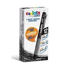 Carioca bolígrafo tinta borrable oops retráctil 0.7mm monocolor negro caja 12 ud