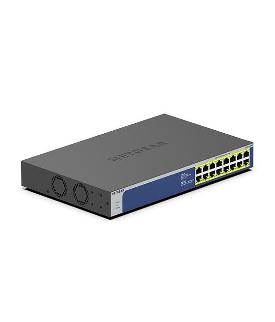 Netgear GS516PP No administrado Gigabit Ethernet (10/100/1000) Energía sobre Ethernet (PoE) Azul, Gris - Imagen 3