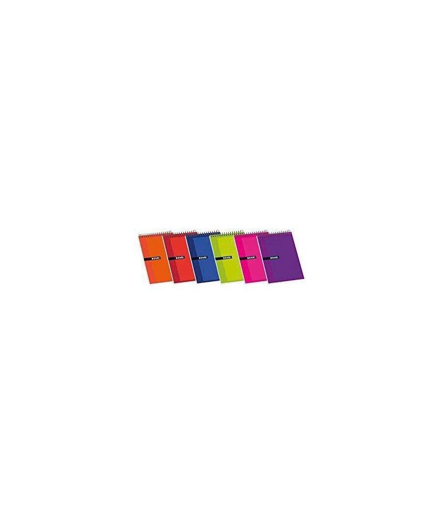 Enri bloc espiral 80 hojas 4x4 tapas blandas 16º apaisado colores surtidos -10u- - Imagen 1