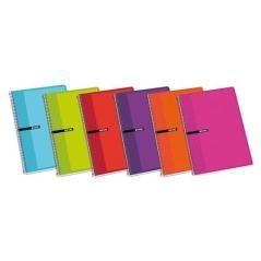 Enri cuaderno espiral 80 hojas 4x4 con margen tapas duras folio colores -5u- - Imagen 1