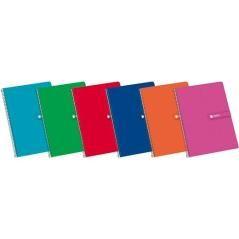 Enri cuaderno espiral folio t/ dura 80h doble pauta 3mm colores surtidos -5u- - Imagen 1