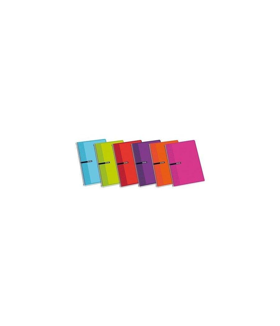 Enri cuaderno espiral 80 hojas 4x4 con margen tapas duras 4º colores -5u- - Imagen 1