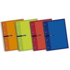 Enri cuaderno espiral microperforado 120+40 hojas 5x5 tapas extraduras a4+ colores -5u- - Imagen 1