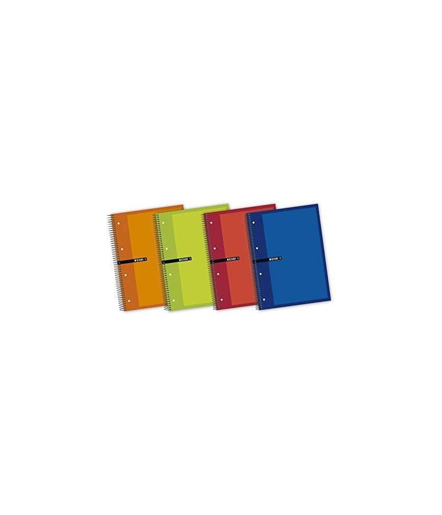 Enri cuaderno espiral microperforado 120+40 hojas 5x5 tapas extraduras a4+ colores -5u- - Imagen 1