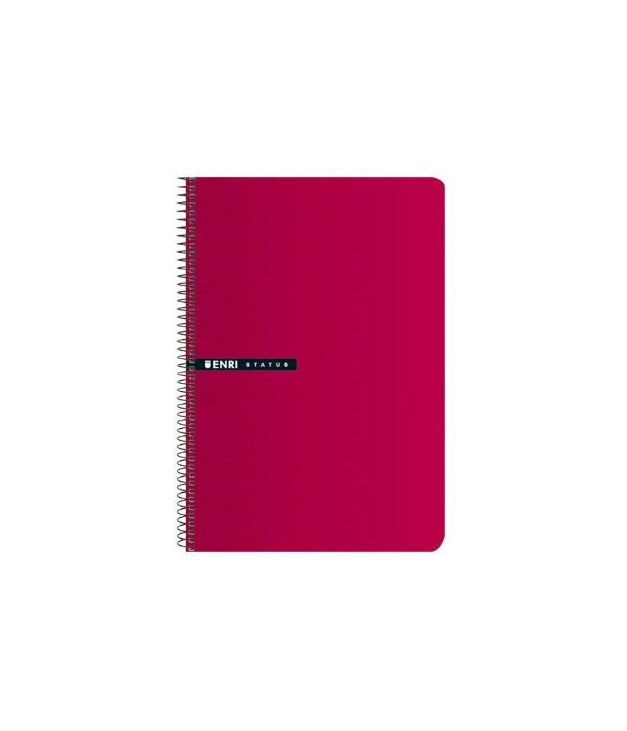 Enri cuaderno espiral 100 hojas 4x4 tapas duras 4º rojo -5u- - Imagen 1