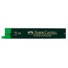 Faber castell estuche de 6 minas 1,4mm super-polymer b grafito - Imagen 1