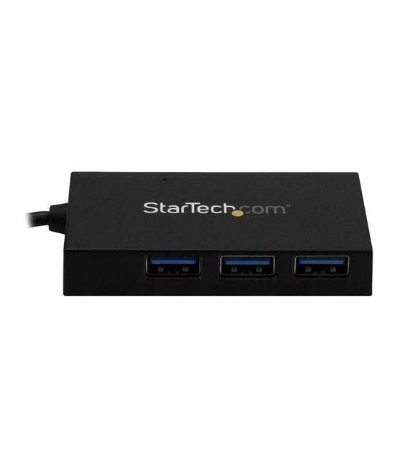 StarTech.com Ladrón Hub USB 3.0 de 4 Puertos - Concentrador de 3 Puertos USB-A y 1 Puerto USB-C - Incluye Adaptador de Alimentac