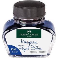 Faber castell tintero 30ml tinta borrable azul real