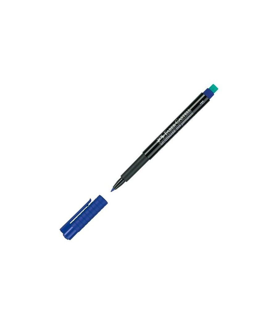 Faber - castell rotulador permanente multimark 1513 f azul -10u- - Imagen 1