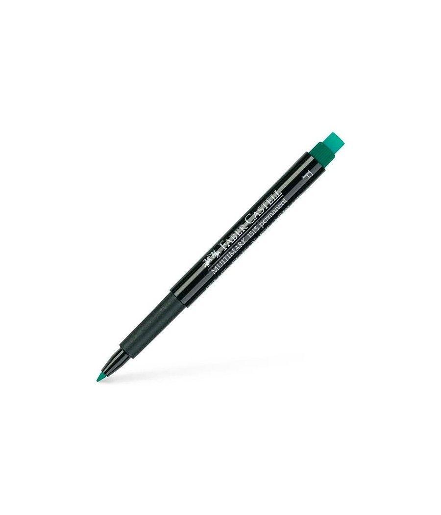 Faber - castell rotulador permanente multimark 1513 f verde -10u- - Imagen 1