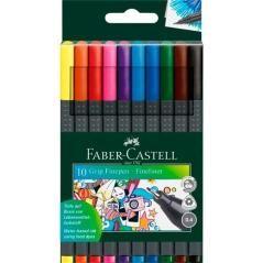 Faber castell rotuladores grip finepen 0,4mm estuche de 10 c/surtidos