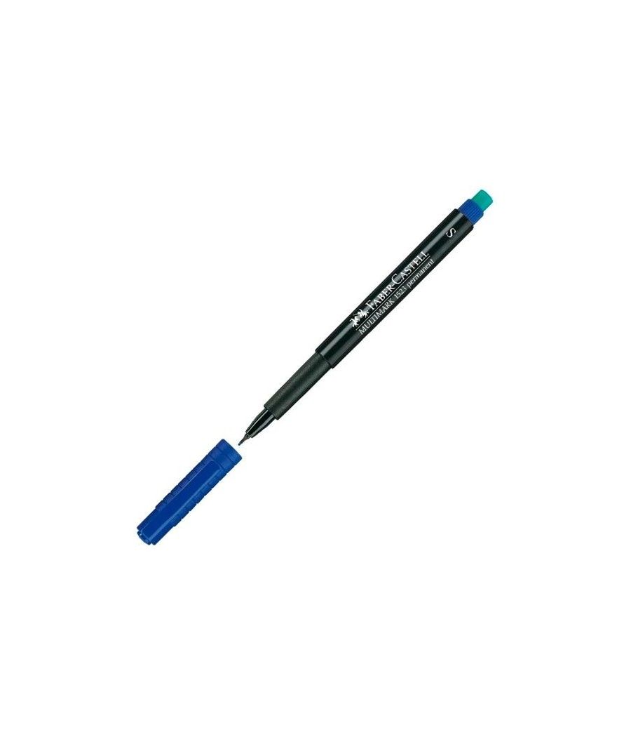 Faber - castell rotulador permanente multimark 1523 s azul -10u- - Imagen 1