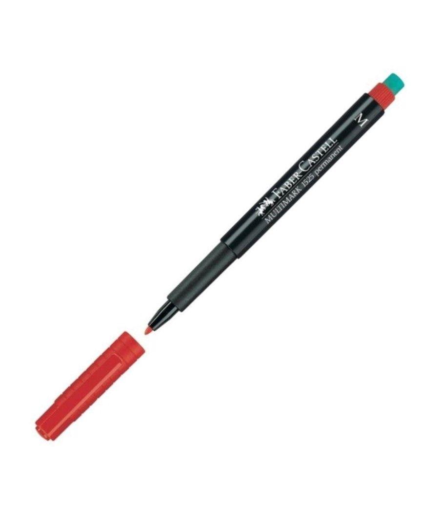 Faber - castell rotulador permanente multimark 1525 m rojo -10 unidades- - Imagen 1