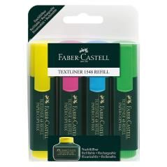 Faber castell estuche 4 marcadores fluorescentes textliner 48 c/surtidos - Imagen 1