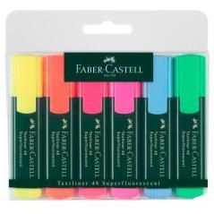 Faber castell estuche 6 marcadores fluorescentes textliner 48 c/surtidos - Imagen 1