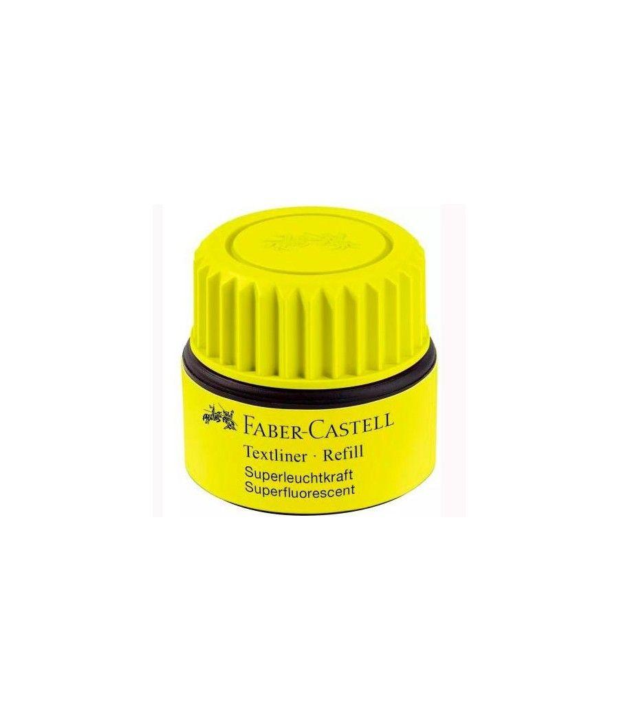 Faber castell tintero textliner 1549 refill 30ml amarillo fluorescente - Imagen 1