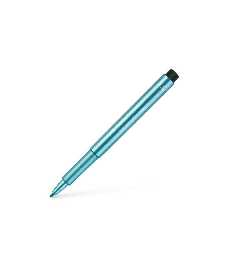 Faber castell rotulador pitt artist pen metallic azul metÁlico -10u- - Imagen 1