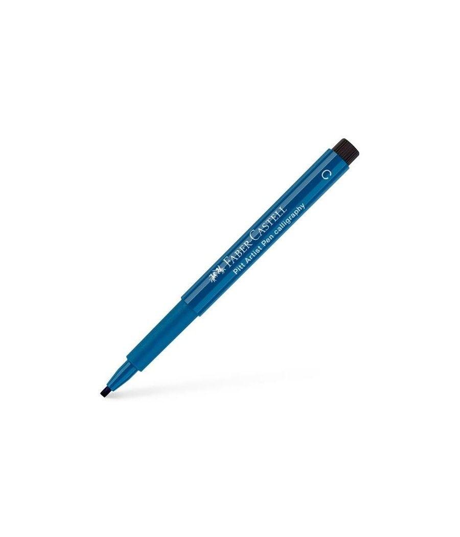 Faber castell rotulador pitt artist pen calligraphy azul de idantreno -10u- - Imagen 1