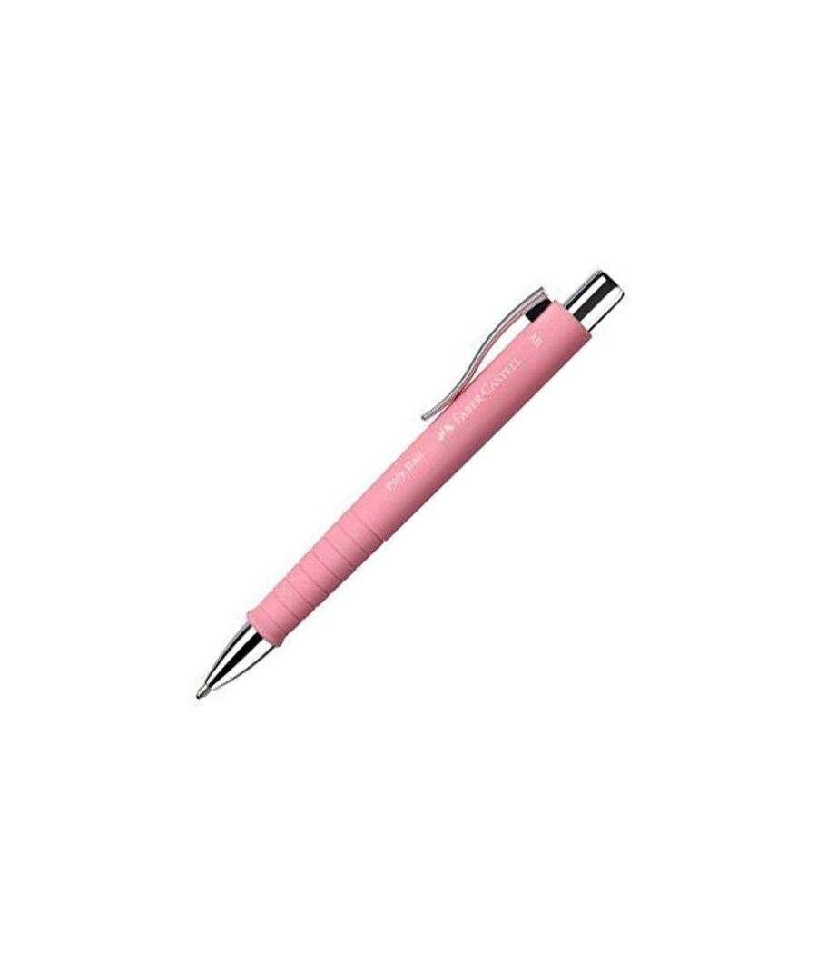 Faber castell bolÍgrafo poly ball xb rosa -5u- - Imagen 1