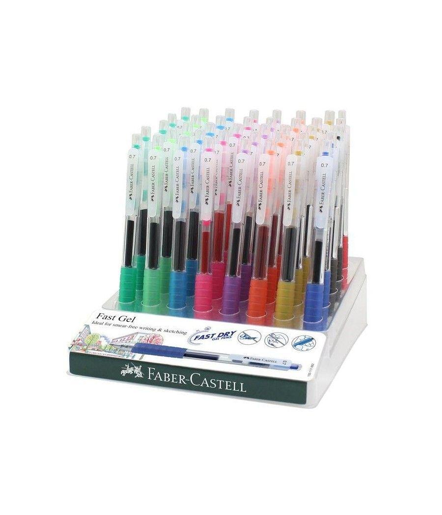 Faber castell bolÍgrafo roller fast gel grip surtido -expositor 40u- - Imagen 1