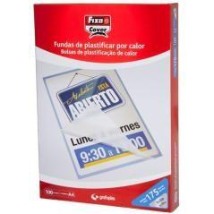 GrafoplÁs fundas de plastificar fixocover 54x86mm pp 125 micras brillo - caja de 100 - Imagen 1
