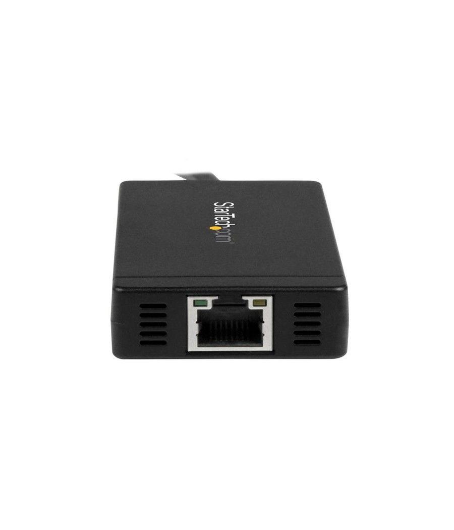 StarTech.com Concentrador USB 3.0 de 3 Puertos con USB-C y Ethernet Gigabit - Con Adaptador de Alimentación - Imagen 4