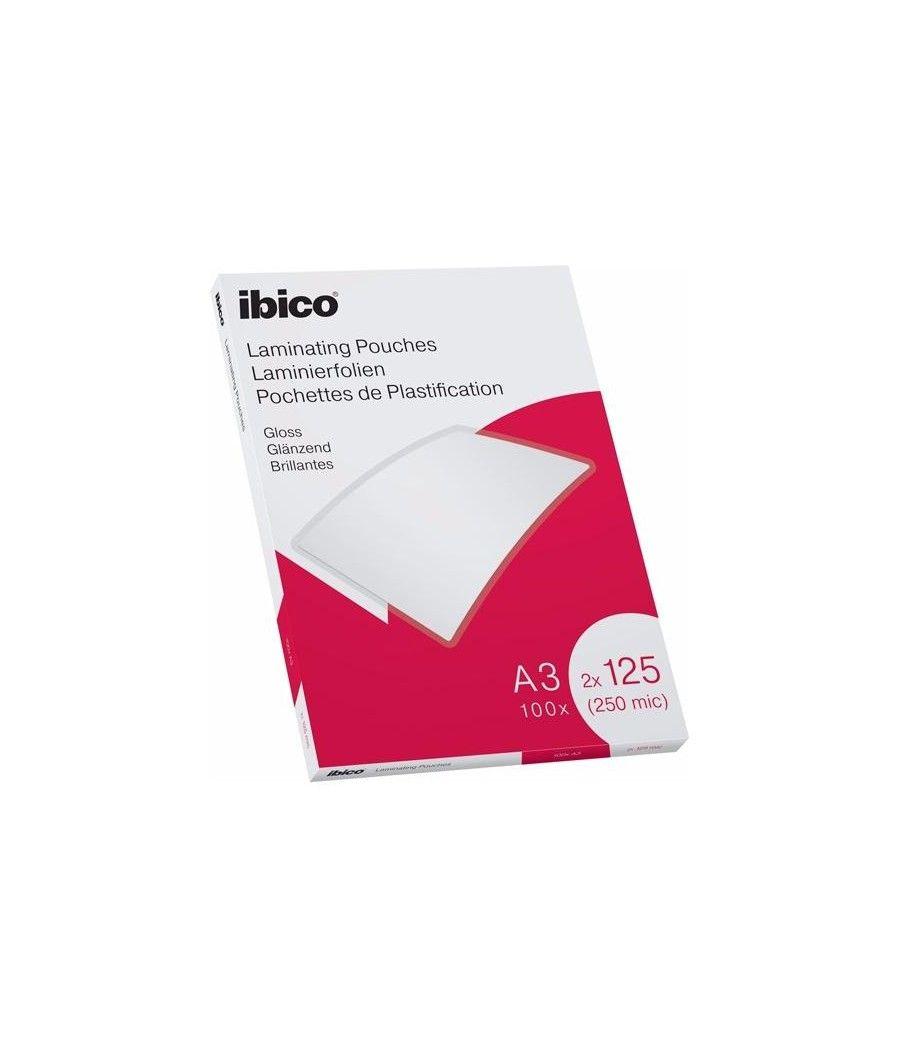 Ibico carteras plastificaciÓn documentos a3 brillo 2x125 micras -caja 100u- - Imagen 1