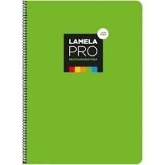 Lamela cuaderno espiral 100 hojas folio cuadrÍcula 3x3 con margen verde -paquete 5u- - Imagen 1