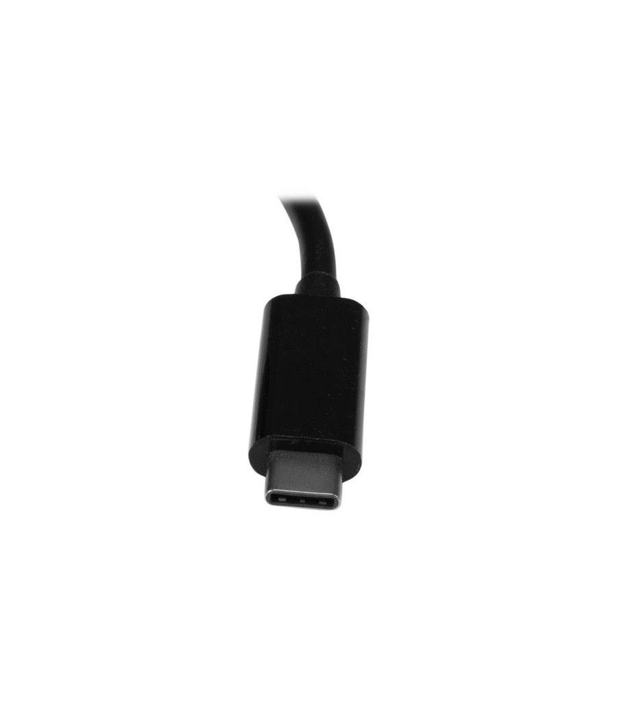 StarTech.com Hub Concentrador USB 3.0 USB-C de 3 Puertos con Ethernet Gigabit y Entrega de Alimentación de 60W con Puerto Pass-T