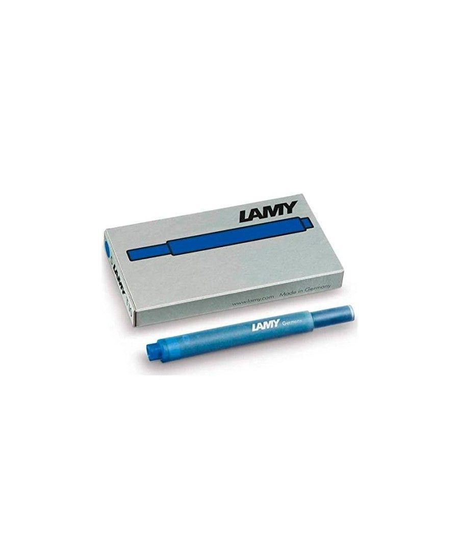 Lamy cartucho t10 blue recambio 825 para pluma tinta azul caja 5u - Imagen 1