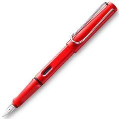 Lamy pluma estilográfica safari 016m tinta azul punta m rojo