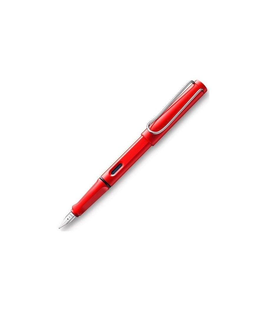 Lamy pluma estilogrÁfica safari 016m punta media tinta azul color rojo - Imagen 1