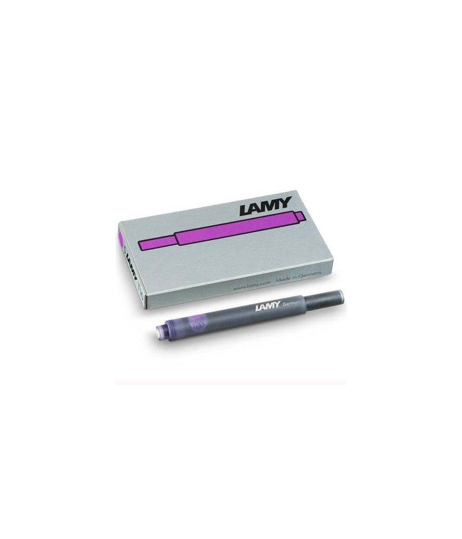 Lamy cartucho t10 recambio para pluma tinta violeta caja 5u - Imagen 1