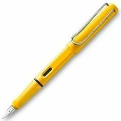 Lamy pluma estilogrÁfica safari 018m punta media tinta azul color amarillo - Imagen 1