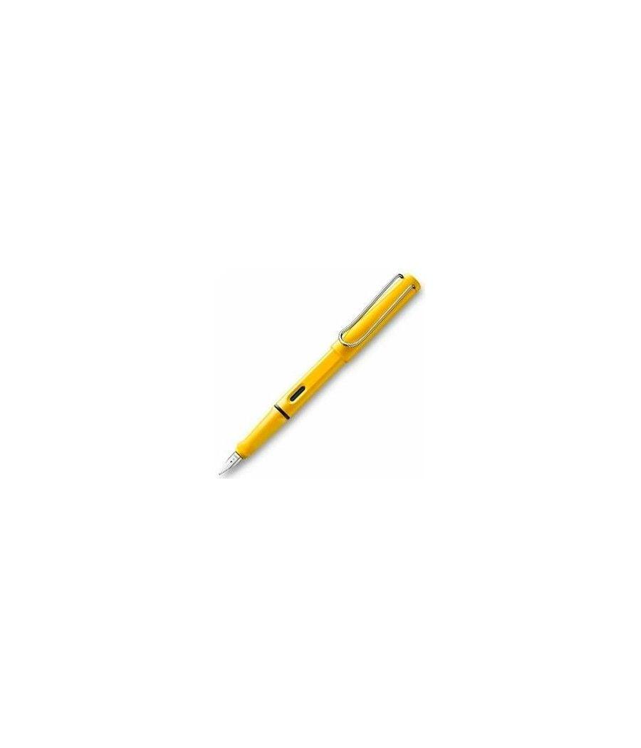 Lamy pluma estilogrÁfica safari 018m punta media tinta azul color amarillo - Imagen 1