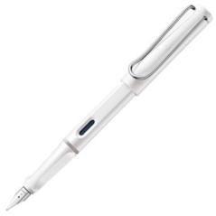 Lamy pluma estilográfica safari 019m tinta azul punta m blanco