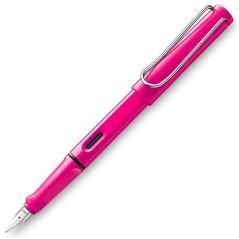 Lamy pluma estilogrÁfica safari 013f punta fina tinta azul color rosa - Imagen 1