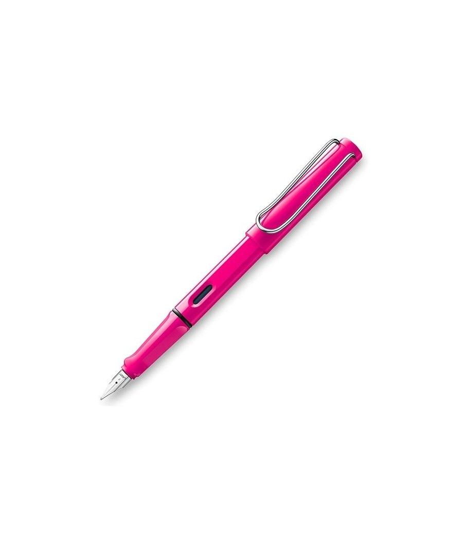 Lamy pluma estilogrÁfica safari 013m punta media tinta azul color rosa - Imagen 1