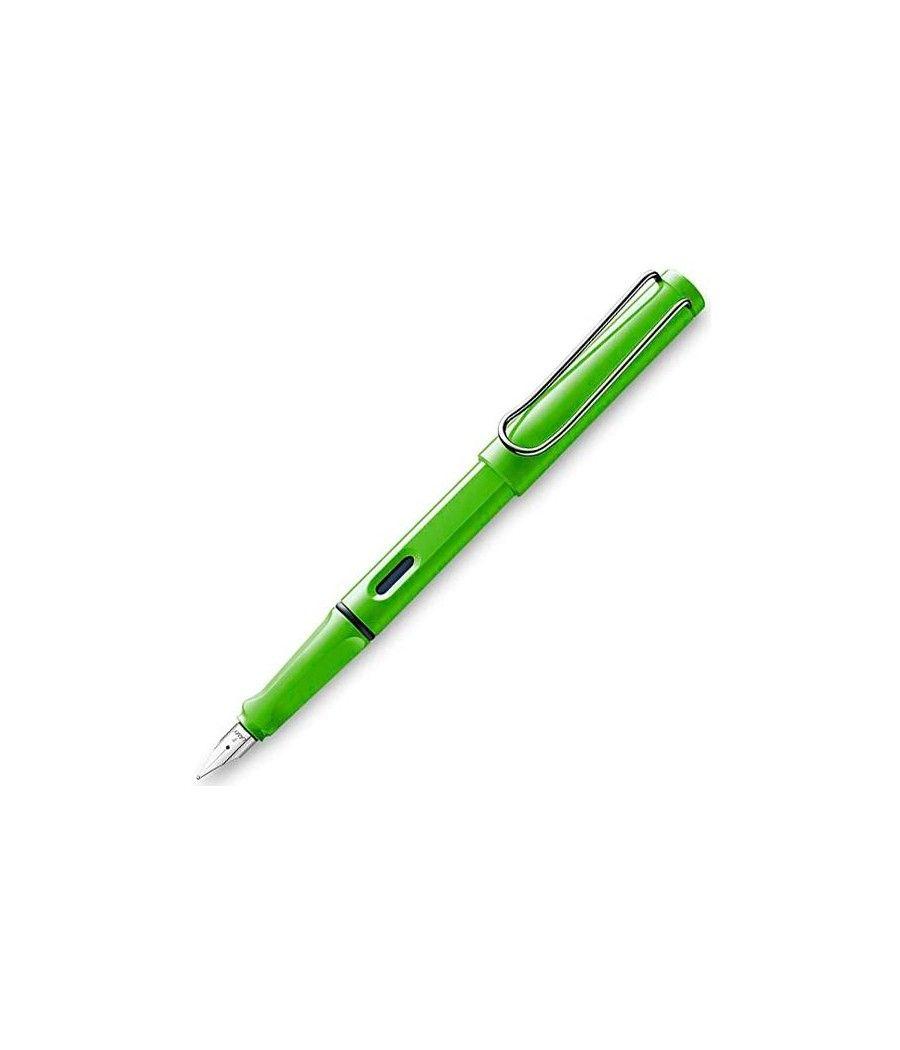 Lamy pluma estilogrÁfica safari 013f punta fina tinta azul color verde - Imagen 1