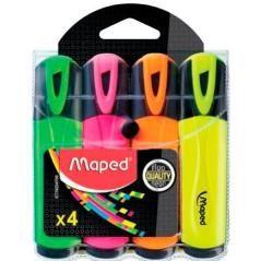Maped marcador fluorescente peps classic colores surtidos en estuche de 4 - Imagen 1