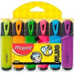 Maped marcador fluorescente peps classic colores surtidos en estuche de 6 - Imagen 1