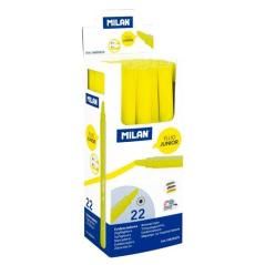 Milan marcador fluorescente junior amarillo punta biselada caja -22u- - Imagen 1
