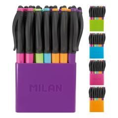 Milan bolÍgrafo p1 stylus colours con puntero 5 colores surtidos bote -24u- - Imagen 1