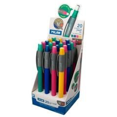 Milan portaminas eraser&pencil pl1 0.7mm colores surtidos -caja expositora 20u- - Imagen 1