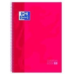 Oxford cuaderno europeanbook 1 microperforado 80 hojas 5x5 tapas extraduras classic a4+ rojo -5u- - Imagen 1