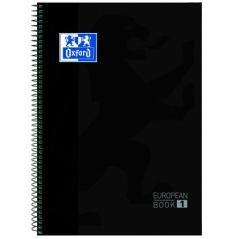 Oxford cuaderno europeanbook 1 microperforado 80 hojas 5x5 tapas extraduras classic a4+ negro -5u- - Imagen 1